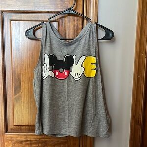Disney Gray Tank Top with Mickey Mouse Design